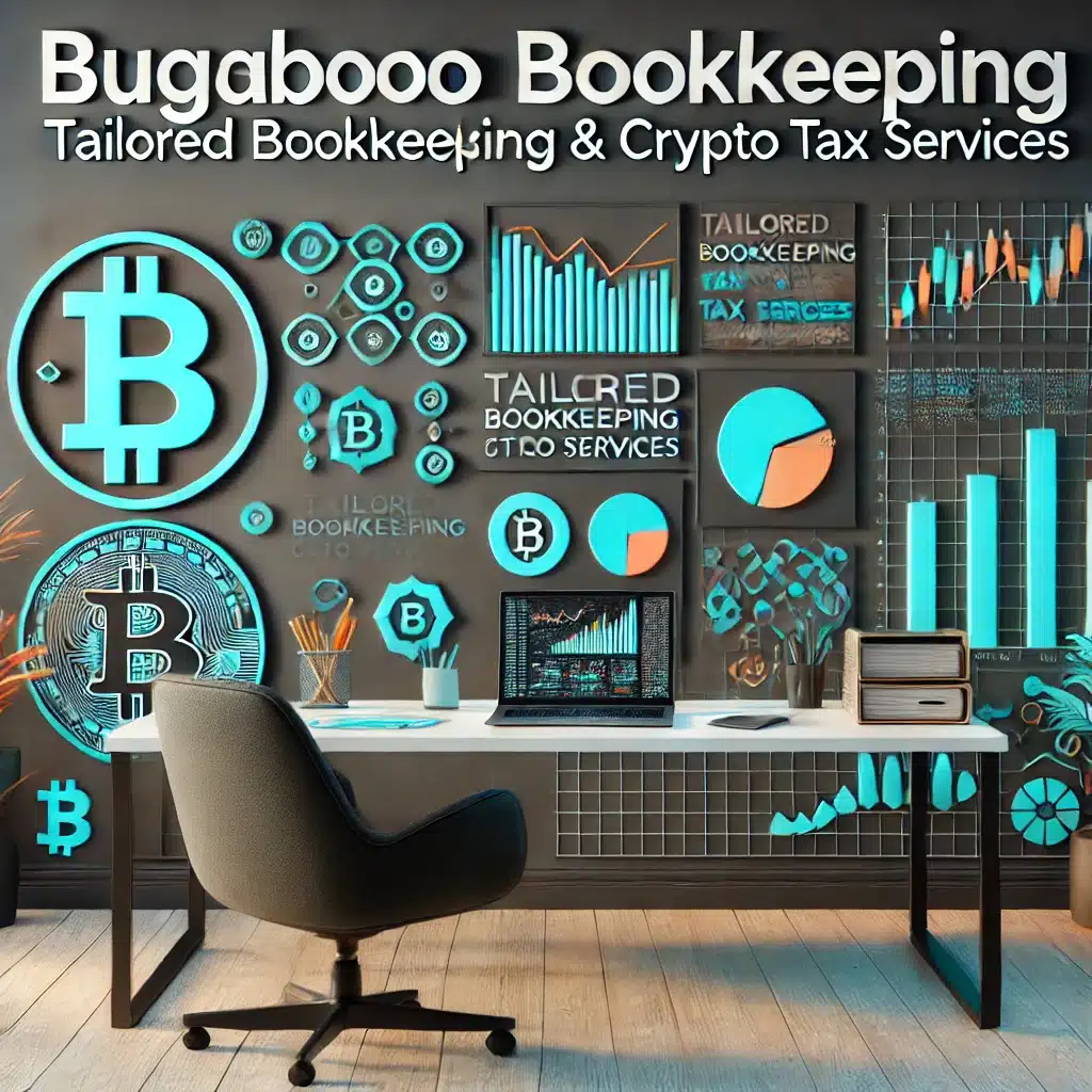 Bugaboo Bookkeeping Office showing crypto tax and other services.